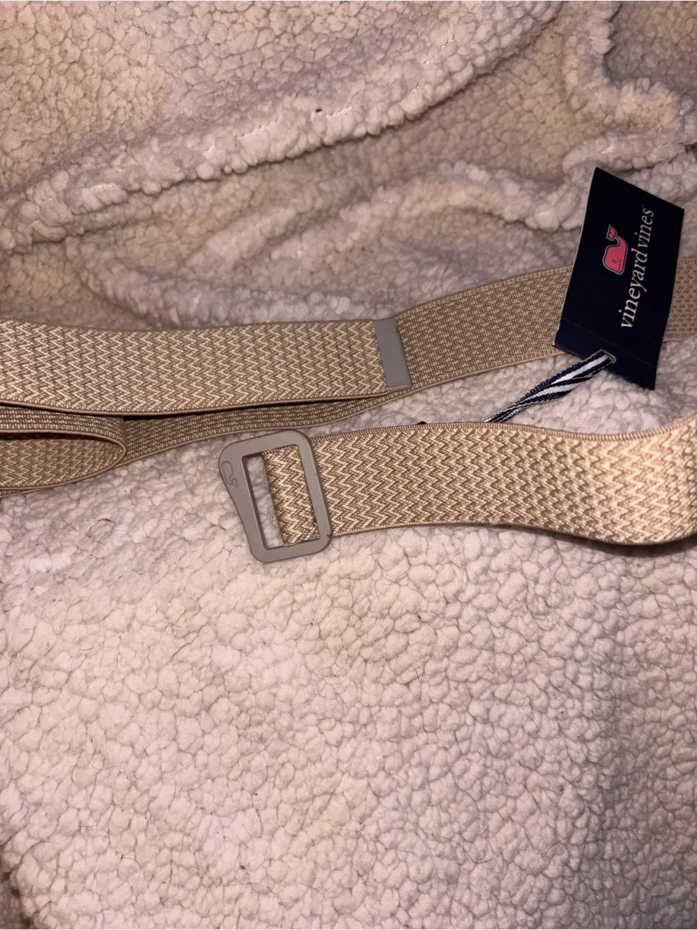 NWT Vineyard Vines Performance Stretch Belt Khaki Size Small MSRP $78
